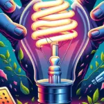 razbijena štedna žarulja