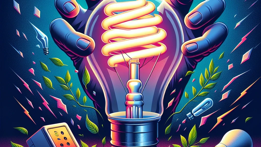 razbijena štedna žarulja